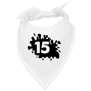 kleckse 15 - Bandana - Weiß - Vorne