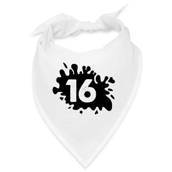 kleckse 16 - Bandana - Weiß - Vorne