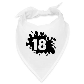 kleckse 18 - Bandana - Weiß - Vorne