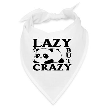 Lazy but Crazy - Bandana - Weiß - Vorne