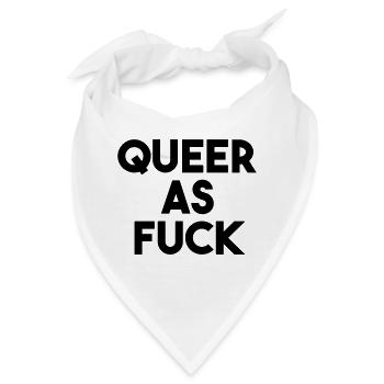 QUEER AS FUCK - Bandana - Weiß - Vorne