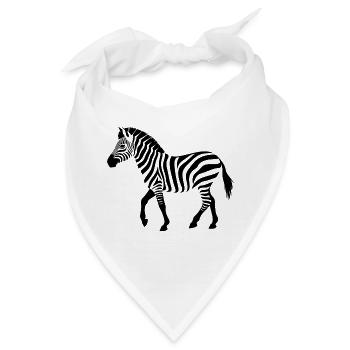 zebra silhouette - Bandana - Weiß - Vorne