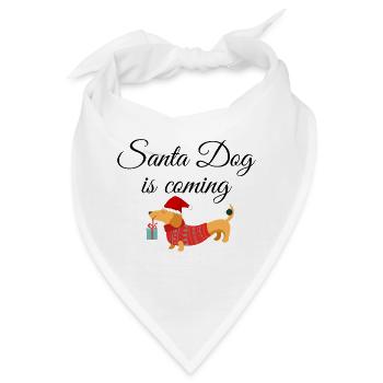 Santa Dog - Bandana - Weiß - Vorne