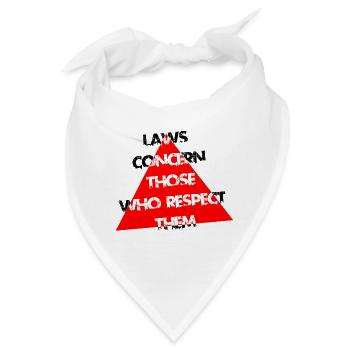Red-Triangle-Nottypografie - Bandana - Weiß - Vorne