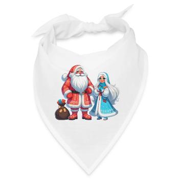Ded Moroz Snegurotschka russischer Weihnachtsmann - Bandana - Weiß - Vorne