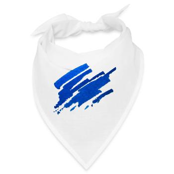 Farbe - Blau - Abstrakt - Bandana - Weiß - Vorne