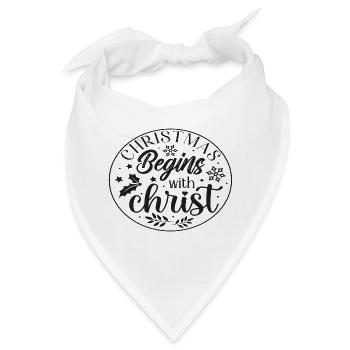 Christmas begins with christ - Bandana - Weiß - Vorne