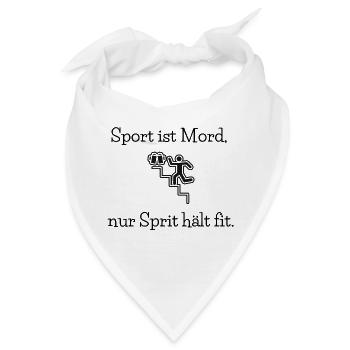 Sport ist Mord - Bandana - Weiß - Vorne