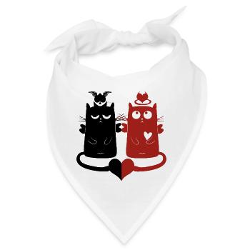 Engelchen und Teufelchen - Bandana - Weiß - Vorne
