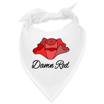 Damn Red - Bandana - Weiß - Vorne