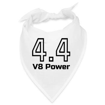 4.4 V8 Power - Bandana - Weiß - Vorne