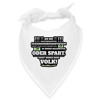 Nicht immer vom Volk - Bandana - Weiß - Vorne