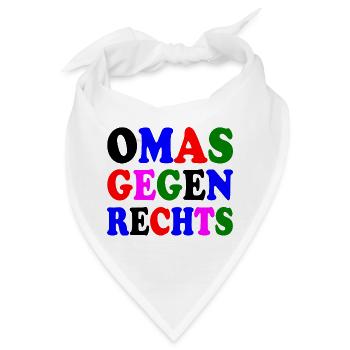Omas gegen rechts - Bandana - Weiß - Vorne