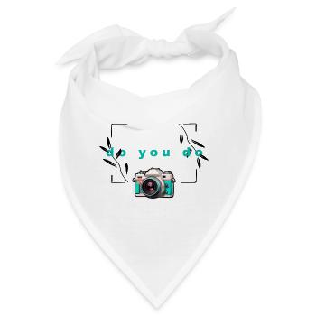 "Do yo do"-Kamera - Bandana - Weiß - Vorne