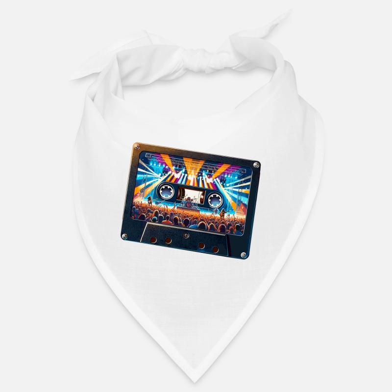 Vintage Kassette mit Konzertdarstellung Bandana