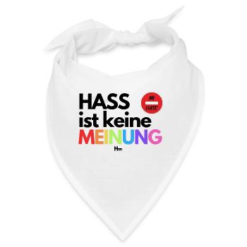 HASS ist keine MEI Facebook Post - Bandana - Weiß - Vorne