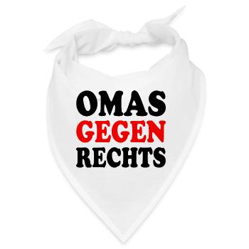 Omas gegen rechts - Bandana - Weiß - Vorne