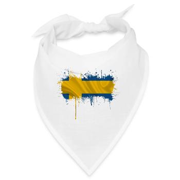 Schweden Flaka Schwedisch Schwedisch Schwedisch Nordisch - Bandana - Weiß - Vorne