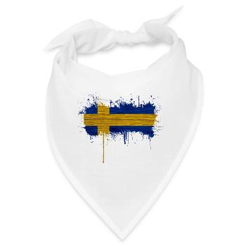 Schweden Flaka Schwedisch Schwedisch Schwedisch Nordisch - Bandana - Weiß - Vorne
