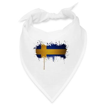 Schweden Flaka Schwedisch Schwedisch Schwedisch Nordisch - Bandana - Weiß - Vorne