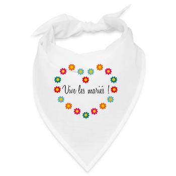 HERZ. HERZ. VALENTINSTAG. LIEBE. LIEBE. PAAR. - Bandana - Weiß - Vorne
