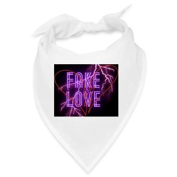 Fake Love - Bandana - Weiß - Vorne