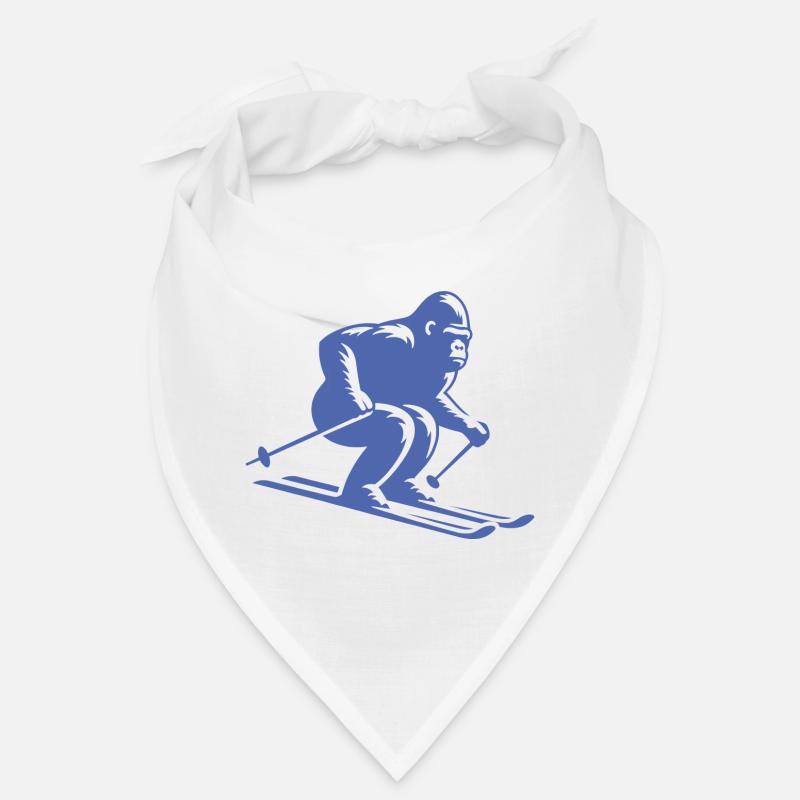 Affe Gorilla Schimpanse Ski Silhouette Design Bandana