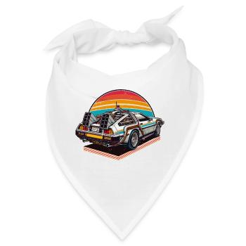 Future Car Fast Car Retro Vintage - Bandana - Weiß - Vorne