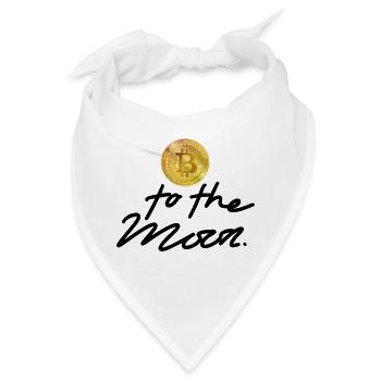 Krypto To the Moon 2 Bitcoin BTC - Bandana - Weiß - Vorne