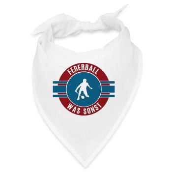 Federball Federballer Federballspieler Badminton - Bandana - Weiß - Vorne