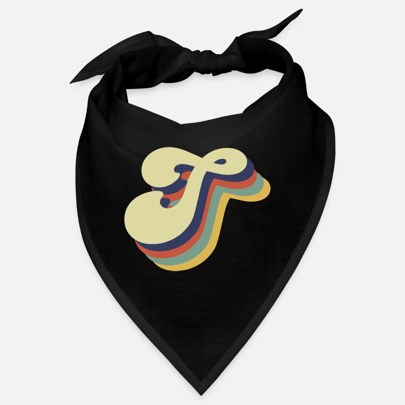 Retro-Buchstabe T Bandana