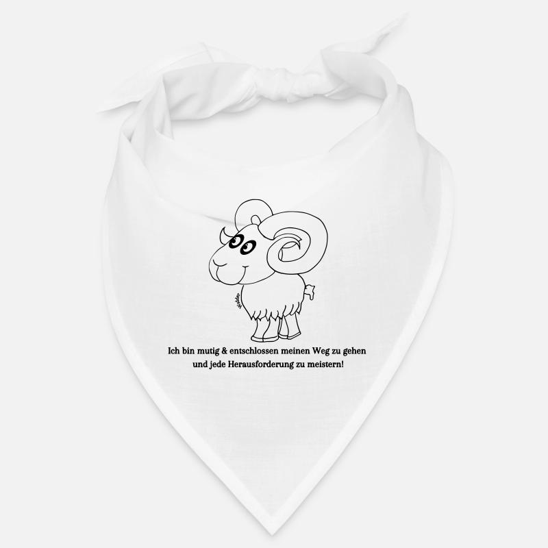 Sternzeichen Widder - Bandana - Weiß