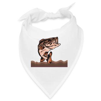 fisch, fisch, angeln, see, meer, angeln, fauna, exotisch - Bandana - Weiß - Vorne