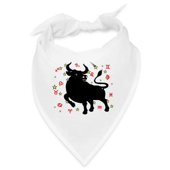 Sternzeichen Stern Logo Stier - Bandana - Weiß - Vorne
