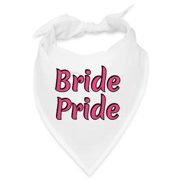 Braut Pride - Lesbische Hochzeit Homo-Ehe - Bandana - Weiß - Vorne
