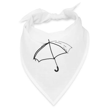 Regenschirm Skizze - Bandana - Weiß - Vorne