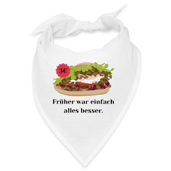 Früher war einfach alles besser - Dönerpreise - Bandana - Weiß - Vorne