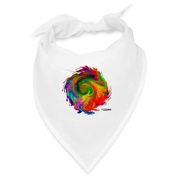 "Tornado2.4" by Acryl Galerie & Design - Bandana - Weiß - Vorne