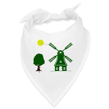 windmühle baum - Bandana - Weiß - Vorne