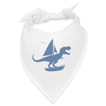 Minimalistische Jolle mit T-Rex Sommer - Bandana - Weiß - Vorne