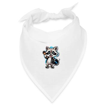 Waschbär-Entdecker - Bandana - Weiß - Vorne