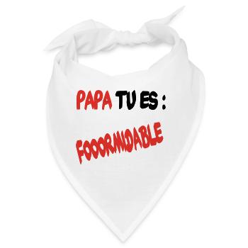 Papa, du bist großartig - Bandana - Weiß - Vorne