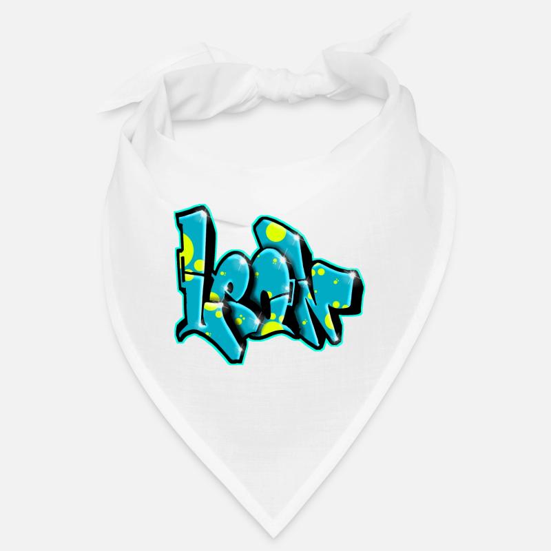 LEON GRAFFITI NAME Druck - Bandana - Weiß