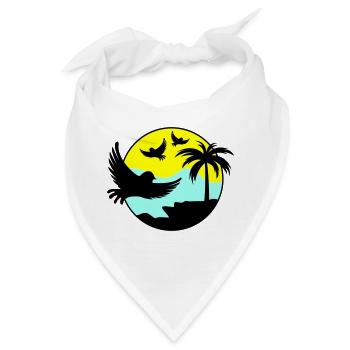 paradise birds 02 - Bandana - Weiß - Vorne