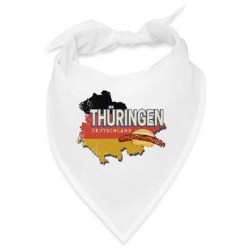 Thüringen Deutschland Retro Bundesland Souvenir - Bandana - Weiß - Vorne