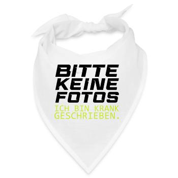 bitte keine fotos - Bandana - Weiß - Vorne