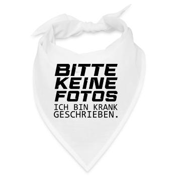 bitte keine fotos - Bandana - Weiß - Vorne