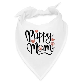 Welpe Hund - Bandana - Weiß - Vorne