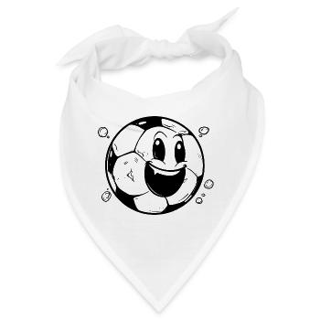 Fußball Comic - Bandana - Weiß - Vorne