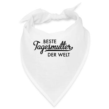 Beste Tagesmutter der Welt - Bandana - Weiß - Vorne